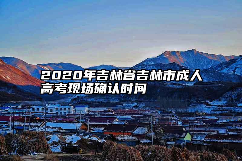 2020年吉林省吉林市成人高考现场确认时间