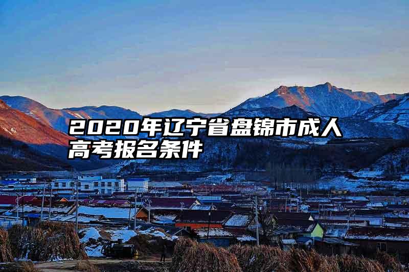 2020年辽宁省盘锦市成人高考报名条件