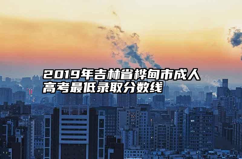 2019年吉林省桦甸市成人高考最低录取分数线