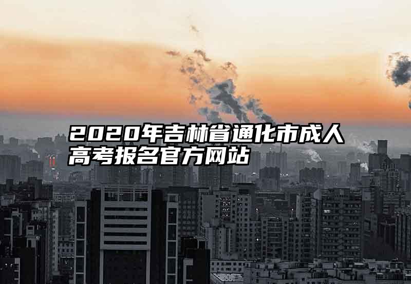 2020年吉林省通化市成人高考报名官方网站