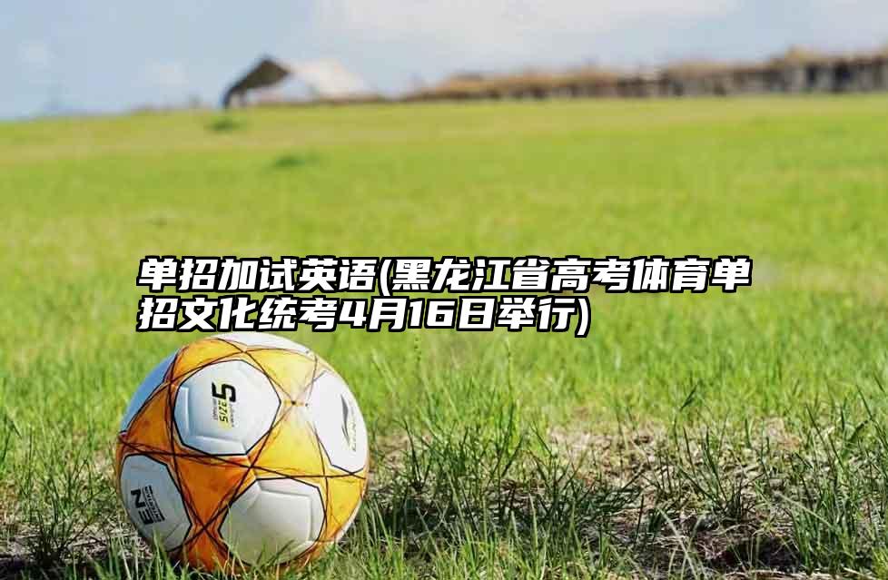 单招加试英语(黑龙江省高考体育单招文化统考4月16日举行)